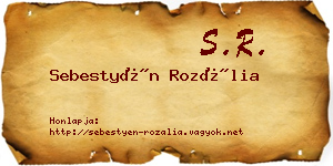 Sebestyén Rozália névjegykártya
